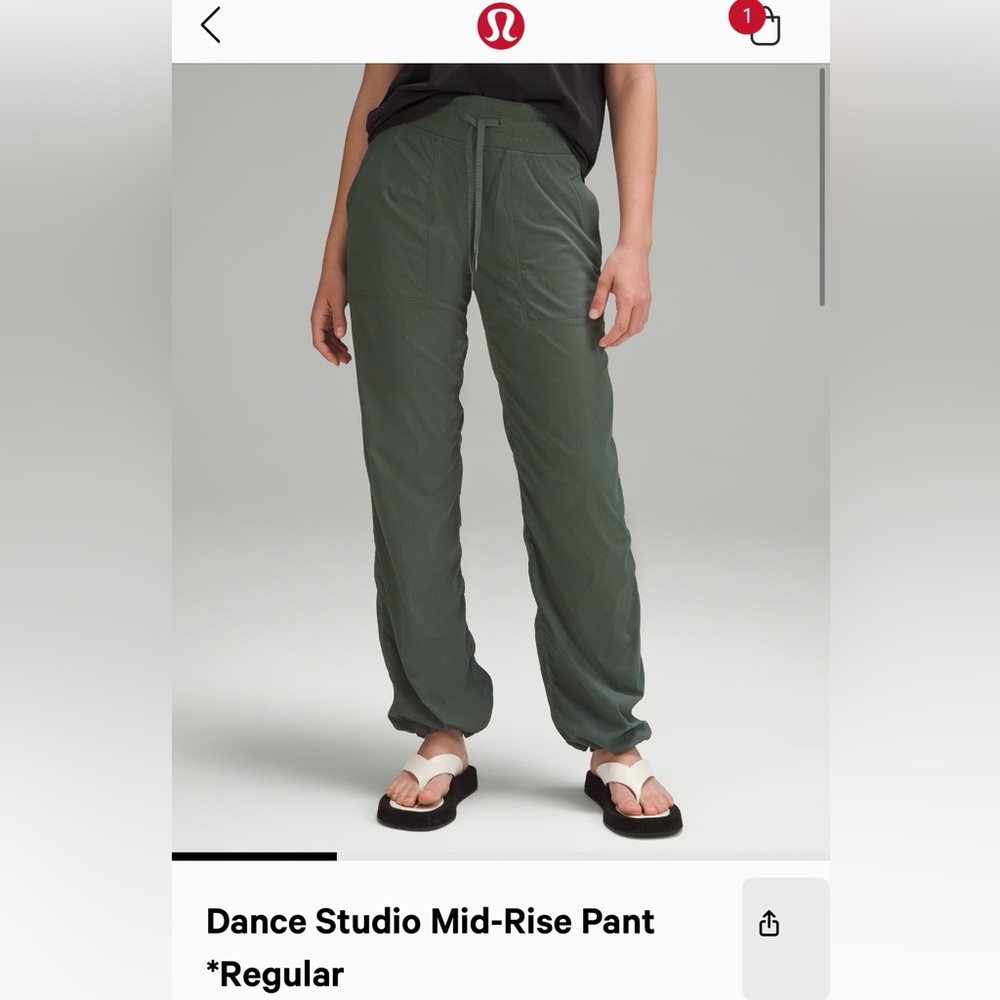 NWT Dance Studio Pants in color Dark Forest